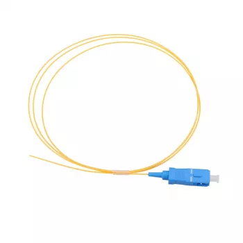 Pigtail SC/UPC PVC singlemode Extralink G.657.A1 FTTH 900µm 1 m žltý