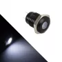 Osvetlené vandalovzdorné tlačidlo Lamptron LAMP-SW2004-H, čierny polykarbonát, biely bod