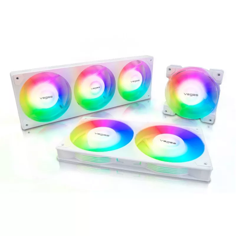 AKASA VEGAS A12 120mm ARGB skriňový ventilátor - biela