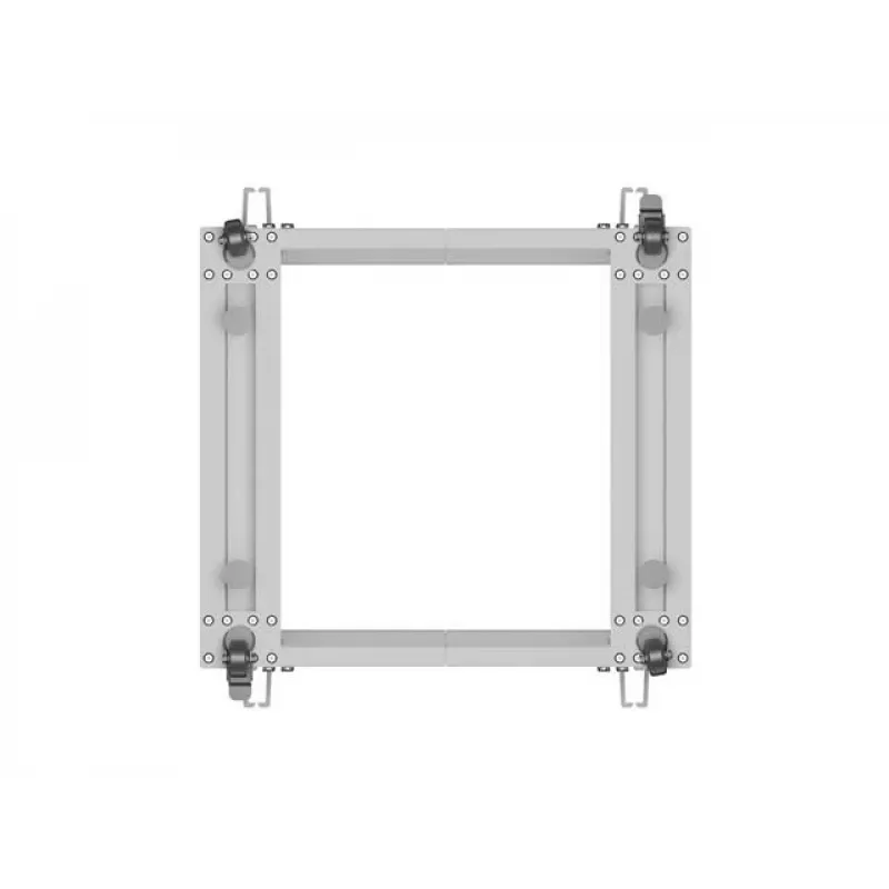 19-palcový otvorený rack LANBERG 12U, nastaviteľná hĺbka 600-1100 mm, sivý