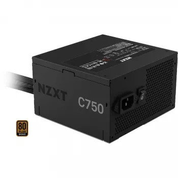 Napájací zdroj NZXT C750 Bronze 750 W, 24-pin ATX, 80 PLUS Bronze, 120 mm ventilátor, čierna