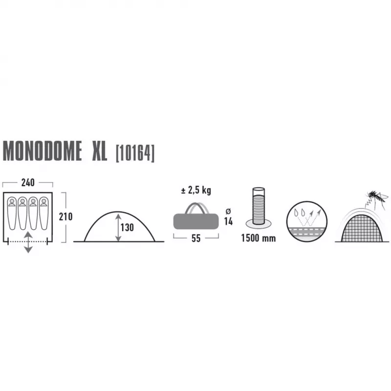 High Peak Monodome XL modrý kupolový/iglú stan 10164