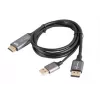 KÁBEL HDMI(M)->DISPLAYPORT(M) 1M 4K ČIERNY LANBERG