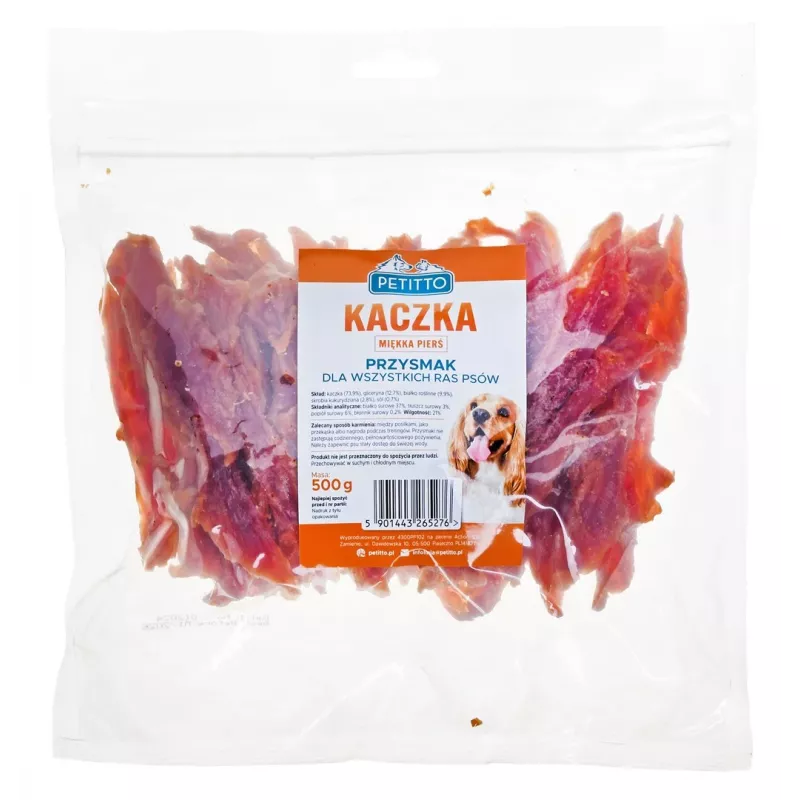 PETITTO jemné filety z kačacích pŕs - psie maškrty - 500 g