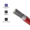 Solárny kábel QOLTEC 53852 6 mm², 100 m rolka, červený