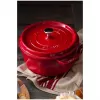 Jednoduchý hrniec Staub Cocotte 24 cm čerešňa