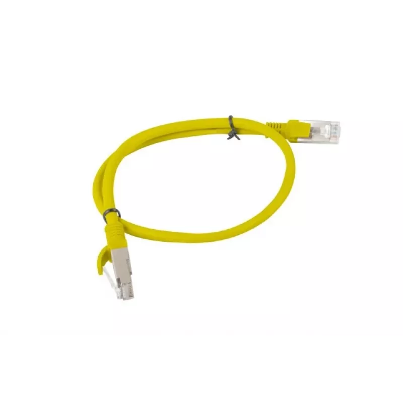 Lanberg PCU6-20CC-0050-Y Patch kábel Cat.6 UTP, 0,5 m, žltý, balenie 10 ks