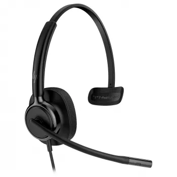 Káblový monaurálny USB headset HP Poly Mission 415 — ľahký s 99 g, jednoúškový dizajn