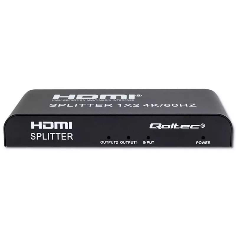Qoltec 51797 Aktívny HDMI splitter 2 x HDMI 4K x 2K | 6 Gb/s | 60 Hz