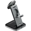 SATECHI 3-in-1 skladacia Qi2 bezdrôtová nabíjacia stanica (Space Grey) s konektormi typ A, C, G