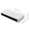 Sieťový switch QOLTEC 52246 — 8 x RJ45 portov, 100 Mbps