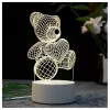Nočná lampa Extralink HOME 3D srdce optická ilúzia nočná lampa USB