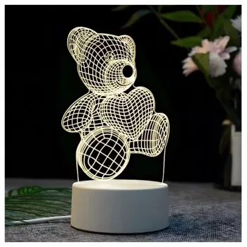 Nočná lampa Extralink HOME 3D srdce optická ilúzia nočná lampa USB