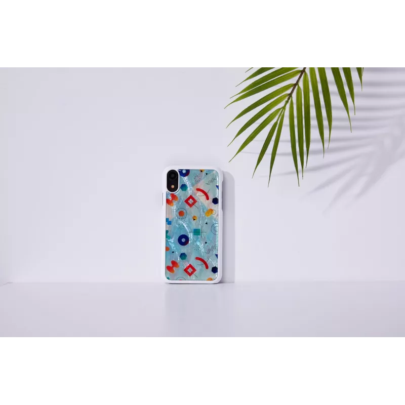 Puzdro na smartphone iKins pre iPhone XR — biele ochranné puzdro Poppin Rock
