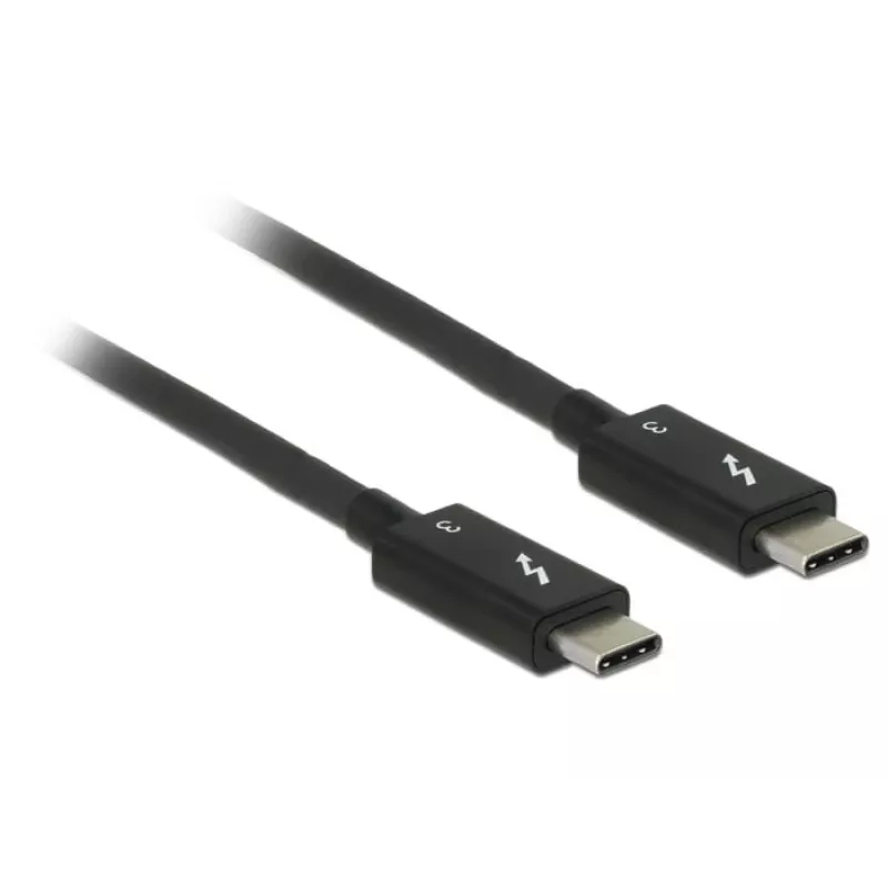 Delock 84844 kábel Thunderbolt 3 USB-C, samec – samec, 40 Gbps, 5 A, 0,5 m, čierny
