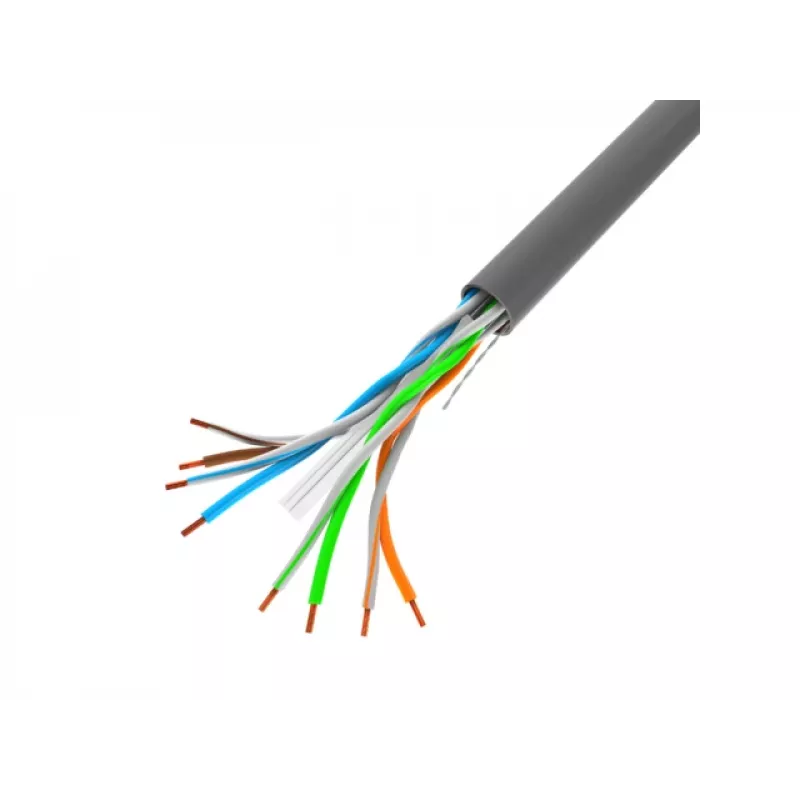 Lanberg LCU6-10CC-0305-S sieťový kábel Cat6 U/UTP, 305 m, drôt, CCA, 1 Gb/s, sivý