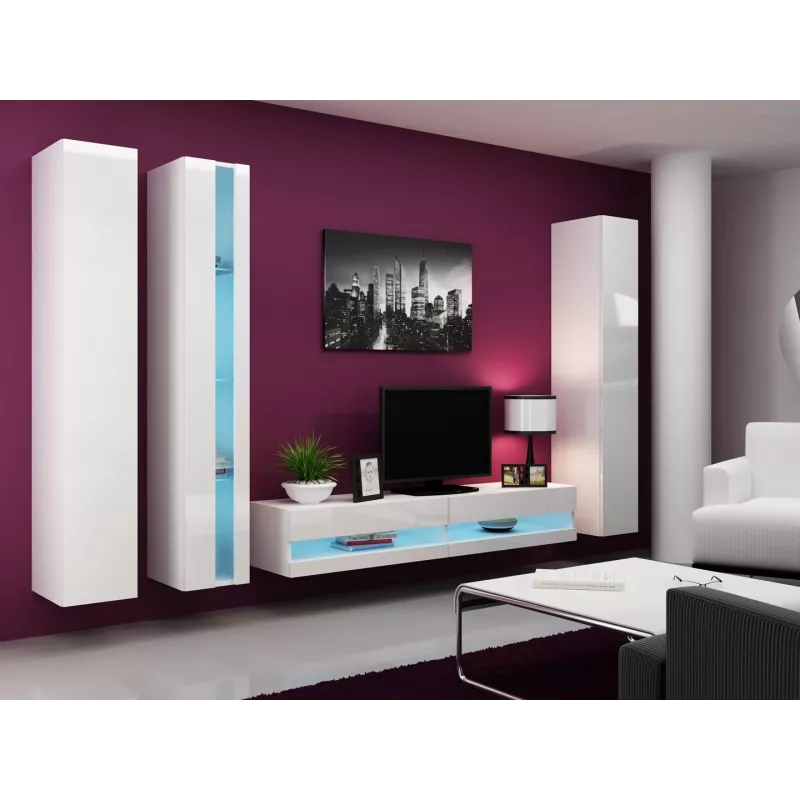 Cama regál VIGO NEW 180/40/30 biela/biela lesk