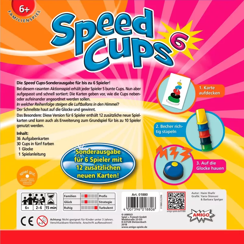 Amigo Speed Cups 6 15 minút spoločenská hra rodinná