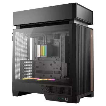 Skriňa desktop PC DeepCool CL6600 čierna — podporuje ATX/PS2/SFX/SFX-L napájacie zdroje, 140 mm predný ventilátor, 120/140 mm hore/vzadu, 2,5/3,5 palcové disky