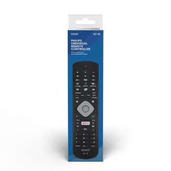SAVIO diaľkový ovládač RC-10 pre Philips TV, IR Wireless, čierny, tlačidlové ovládanie