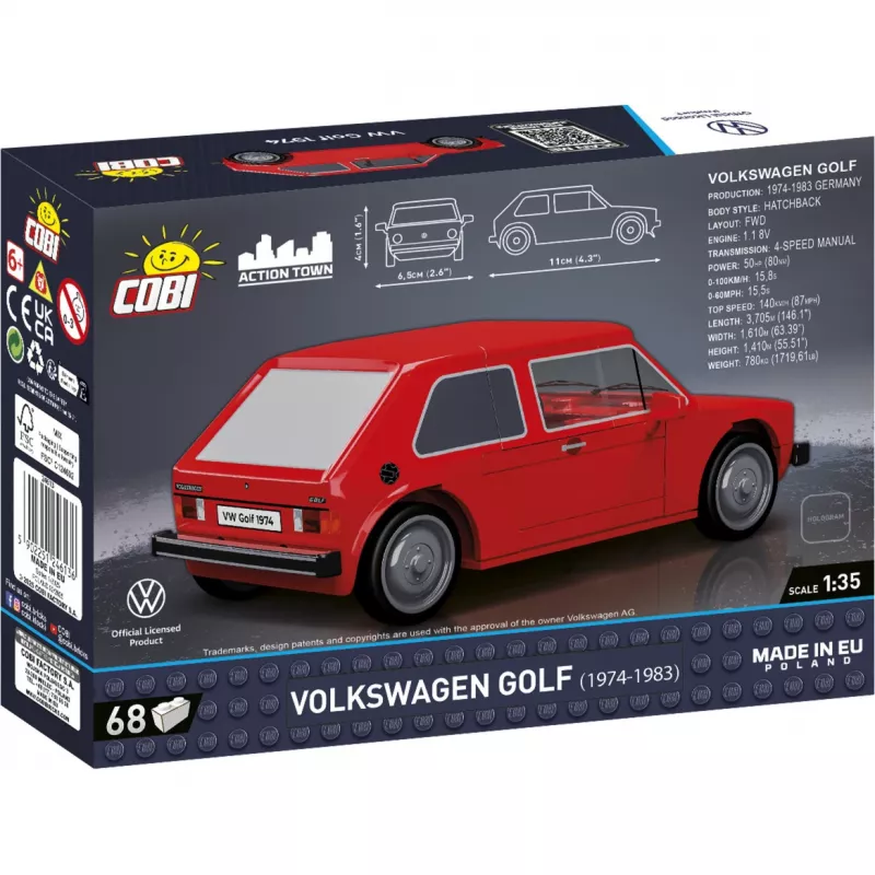 Cobi modelová stavebnica Volkswagen Golf 1974–1983 1:35