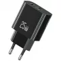 USB nabíjačka usams USA001629 25W 1×USB-C + 1×USB-A rýchle nabíjanie