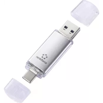Renkforce RF-USBOS-220 USB kľúč 32 GB strieborný RF-6684362 USB-A, USB-C® (RF-6684362)