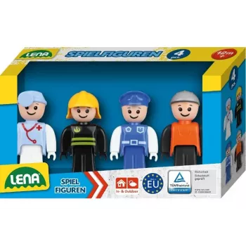 Sada hracích figúrok Lena 04490 modrá – plastové hracie figúrky, triedené modré figúrky