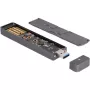 Delock - puzdro na úložisko - externé puzdro pre M.2 NVME PCIe SSD alebo SATA SSD s USB 10 Gbps Type-A konektorom samec - M.2 - M.2 NVMe Card / SATA 6Gb/s - USB