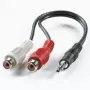 VALUE Audio kábel 3,5 mm samec na 2x RCA samica, 0,2 m (11.99.4340)