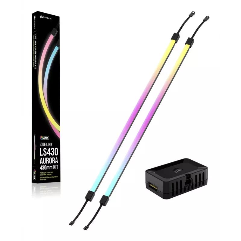 Corsair iCUE LINK LS430 Aurora RGB sada svetelného pásu, 430 mm, čierna