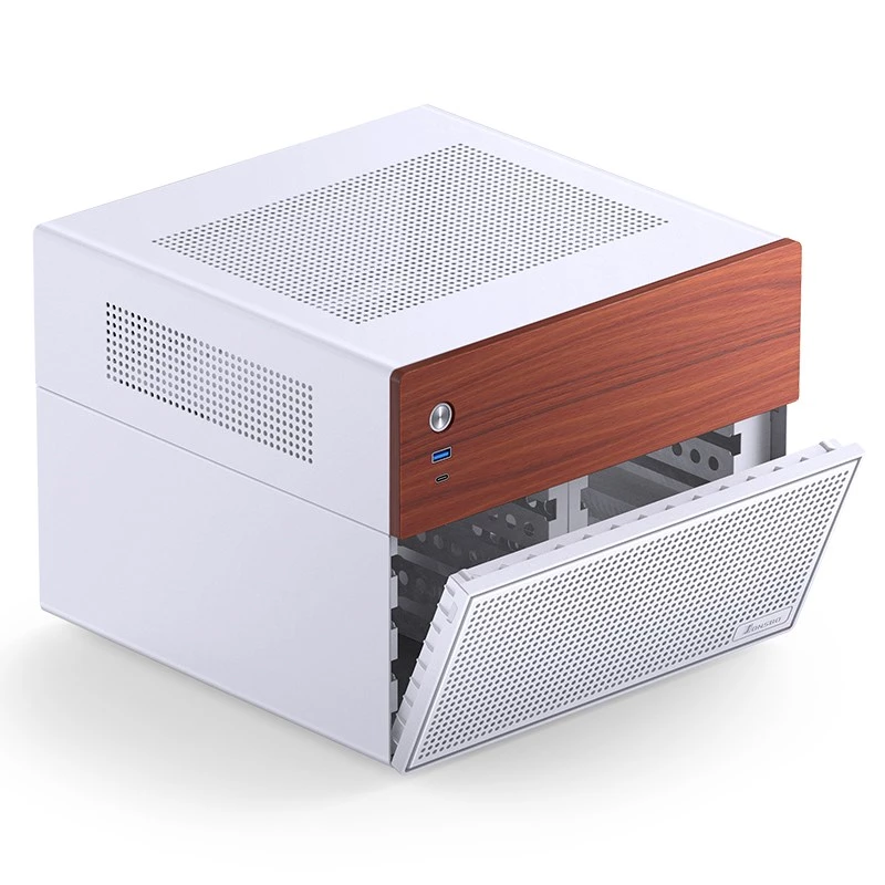 Micro-Tower počítačová skriňa Jonsbo N4 BIELA Mini-ITX s tvrdeným sklom