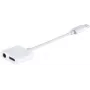 shiverpeaks BASIC-S adaptér, 8-pinový konektor na 3,5 mm audio a 8-pinovú zásuvku s nabíjaním, biely