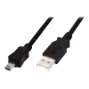 Digitus ASSMANN - USB kábel - USB Type-A, 4-pin (M) - Mini-USB, Type-B (M) - 1 m (USB / Hi-Speed USB) - zaliaty - čierny (AK-300108-010-S)