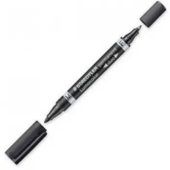 Permanentný marker Staedtler Lumocolor Duo jemný/guľatý hrot čierny