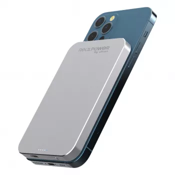 RealPower Powerbank PB-5000 MAG strieborná 5 000 mAh