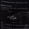 Gembird 2,5 m, 3,5 mm/2xRCA, M/M audio kábel čierna, červená, biela