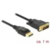Video kábel adaptér DeLOCK 85312 1m DisplayPort na DVI-D čierny