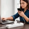 USB-A zásuvkový adaptér, 5W, 5V/1A, 1xUSB-A biely
