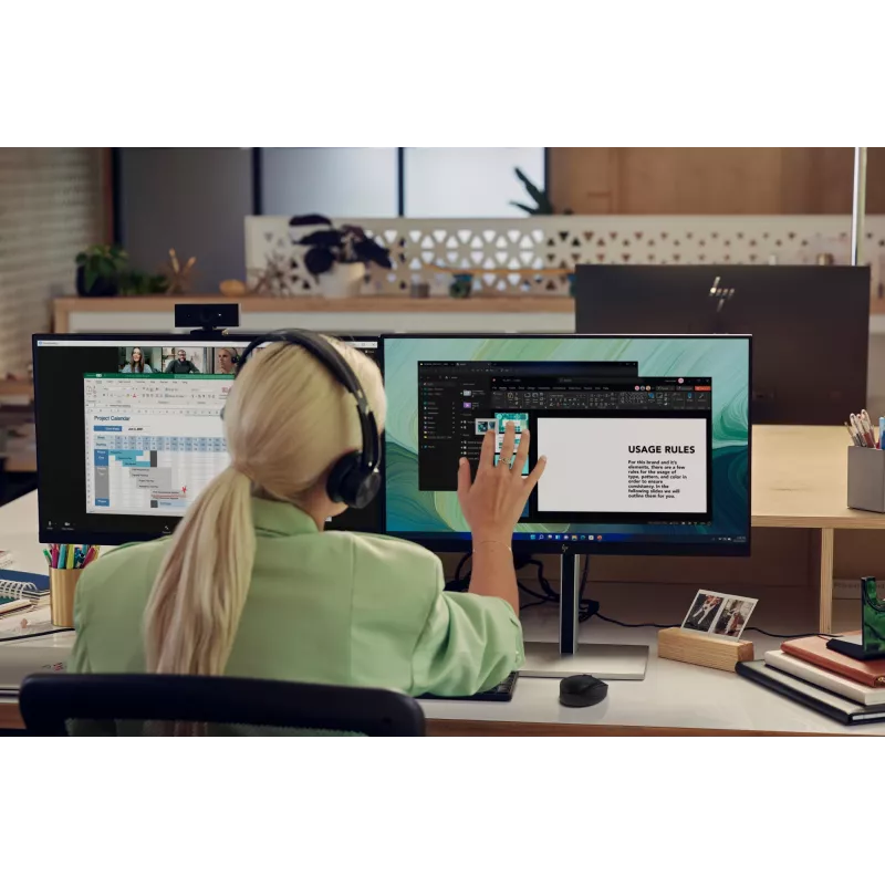 HP 710 Nabíjateľná tichá myš, obojručná, RF Wireless + Bluetooth, 3000 DPI, čierna