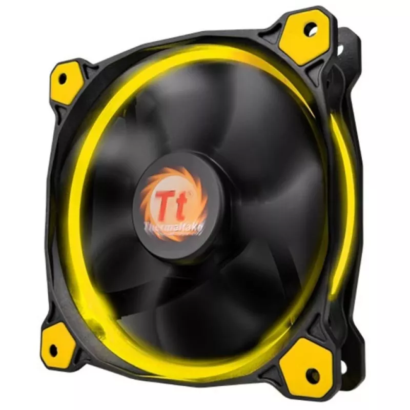 Thermaltake Riing 14 LED 140mm skriňový ventilátor čierny/žltý
