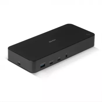 Lindy DST-Pro Universal, USB-C a Type-A hybridná laptopová dokovacia stanica - 4K HDMI, 2x4K (DP alebo HDMI)