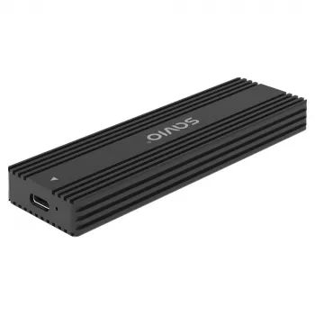 SSD puzdro SAVIO AK-84 čierna pre M.2 disky, USB 10 Gbit/s (Type-A / Type-C), hliník + ABS