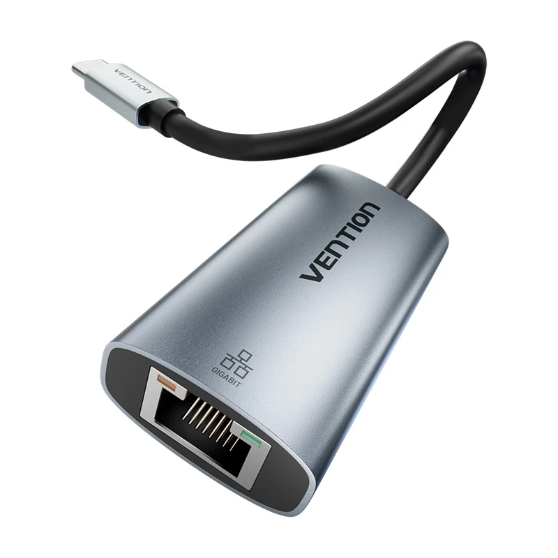 Vention CFP USB Type-C na Gigabit Ethernet adaptér 1000 Mbit/s, sivý