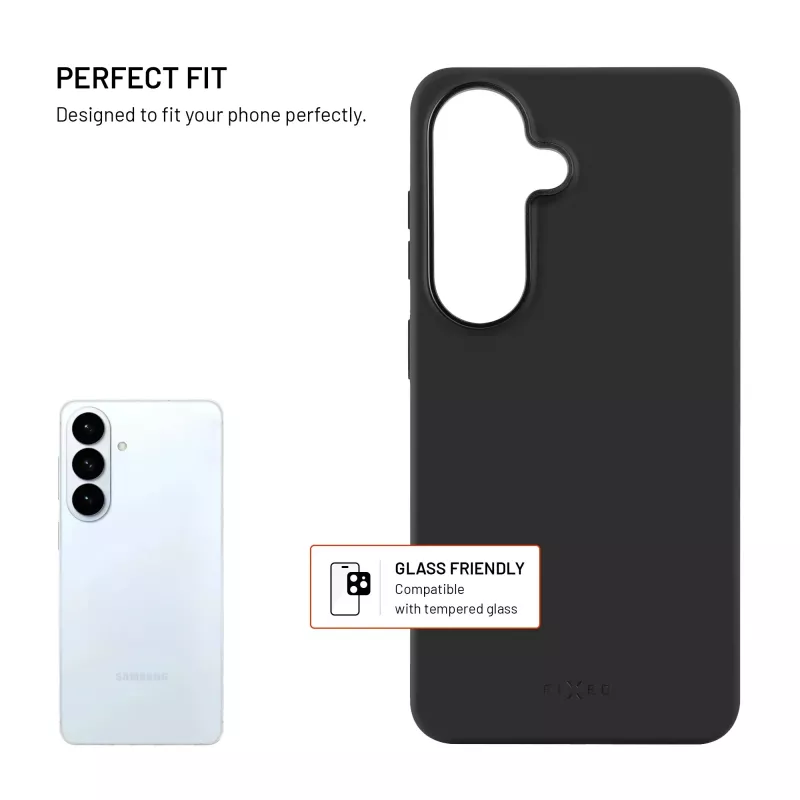 Fixed MagFlow | Zadný kryt | Samsung | Galaxy S26 | tekutý silikón | čierny