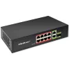 Ethernet switch QOLTEC 52297 PoE RJ45 s PoE uplink a SFP portom