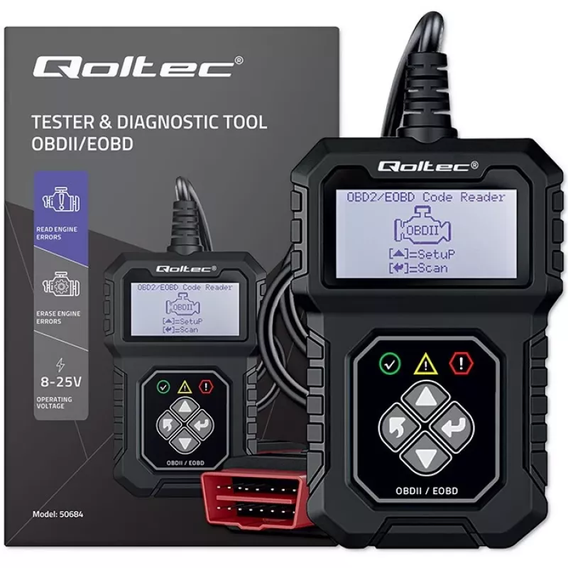 OBDII diagnostický tester QOLTEC ProLine (model 50684)