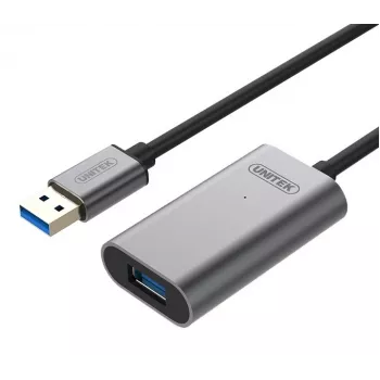 Unitek USB 3.0 aktívny predlžovací kábel, 10m, hliník, Y-3005