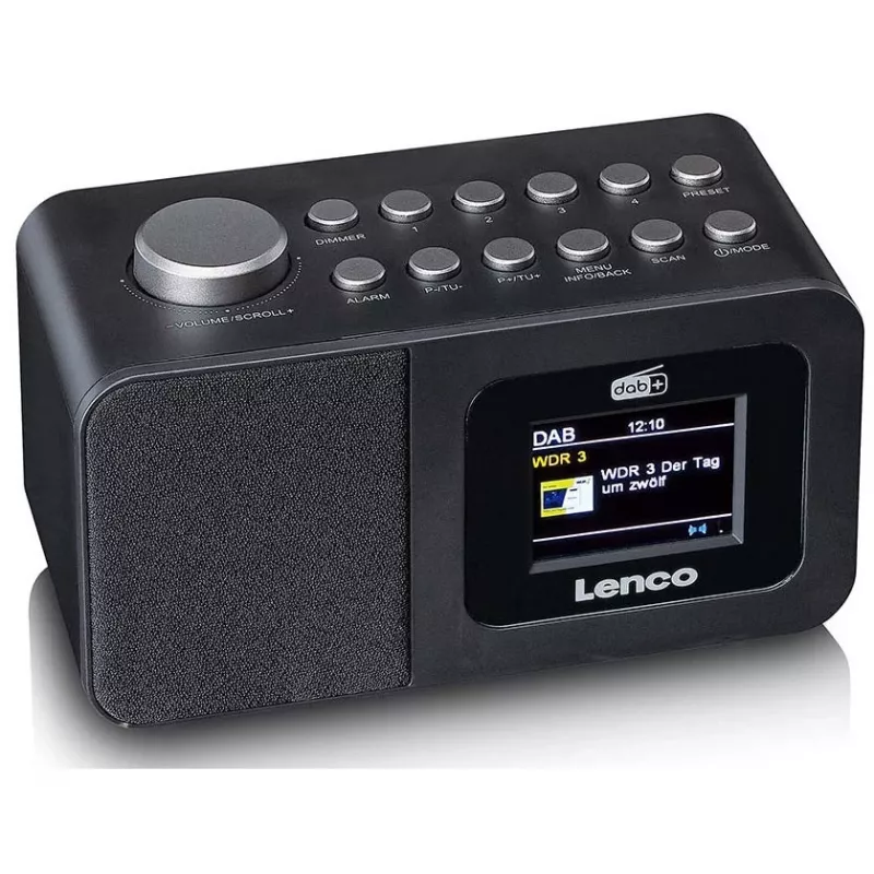 Lenco CR-625BK rádiobudík DAB+/FM s Bluetooth a bezdrôtovým nabíjaním, čierny