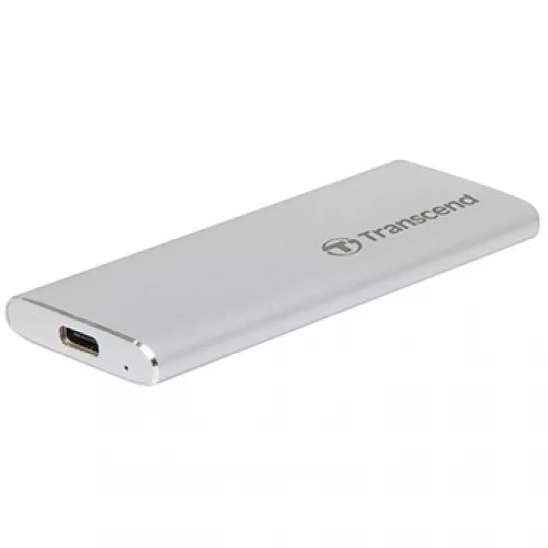 Transcend ESD240C – SSD – 480 GB – externý (prenosný) – M.2 – USB 3.1 Gen 2 (USB-C konektor) – strieborný